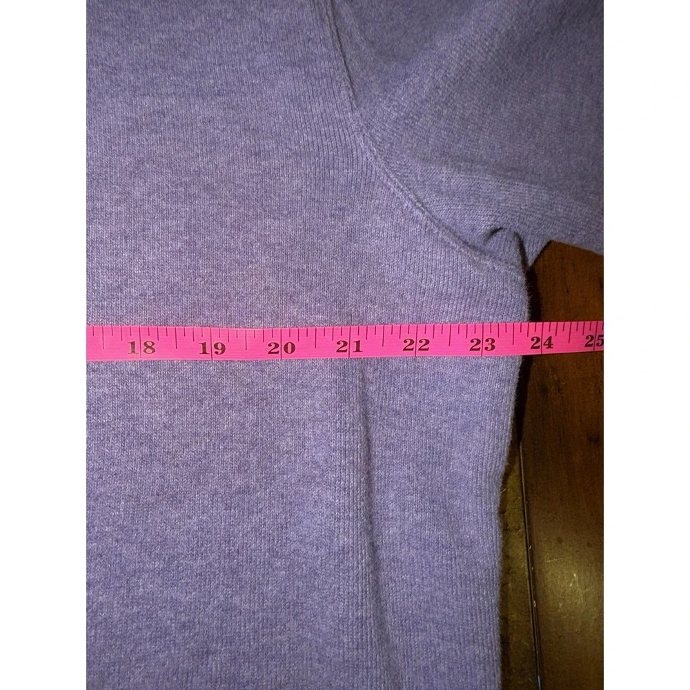 Polo Ralph Lauren Purple‎ Quarter-Zip Pullover Sweater Green Pony Mens Large EUC